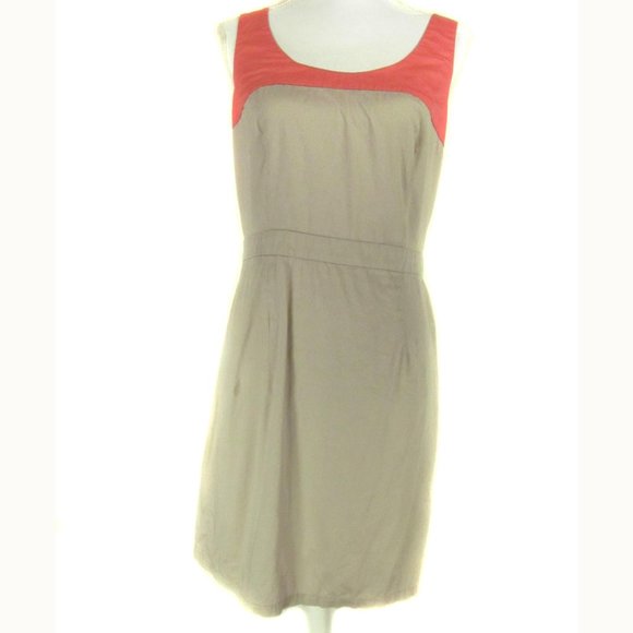 Gap Dress Size 8 Orange Beige Sleeveless - Picture 1 of 4